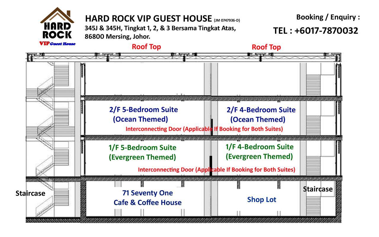 Hard Rock Vip Guest House Мерсинг Екстериор снимка
